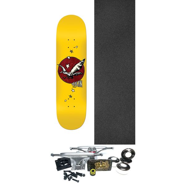 Real Skateboards Mason Silva Gonz Art Redux Yellow Skateboard Deck - 8.5" x 32.18" - Complete Skateboard Bundle